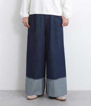 ロールアップヘムデニムパンツ