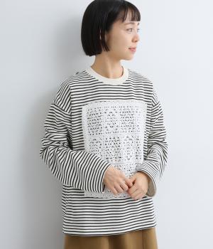 フロントレースデザイントップス(ボーダー-F)