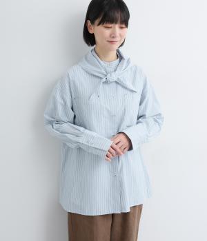 ネッカチーフ付きポケットシャツ(ストライプ-F)