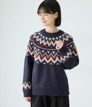 求心ジャカードニット