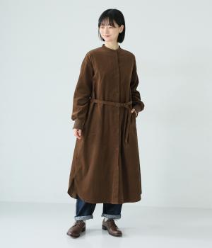 ベルト付きコーデュロイワンピース