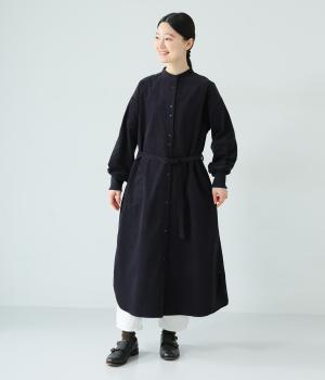 ベルト付きコーデュロイワンピース(ネイビー-F)
