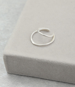 フロウライン　ツインイヤカフ(シルバー-ONESIZE)