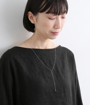 シンプルチェーンY字ネックレス(シルバー-F)