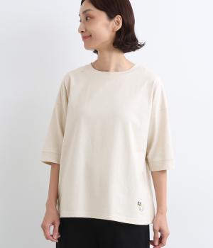 コットンワンポイントねこ刺しゅうプルオーバー