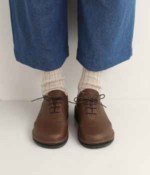 オイルシュリンクレザー　レースアップシューズ