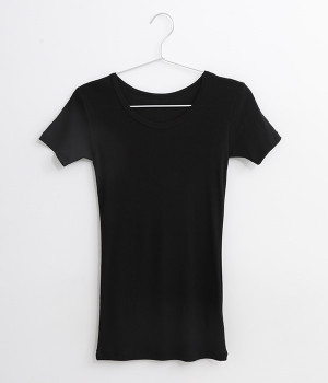 【Cion】コットン汗取りインナー(ブラック-ONESIZE)