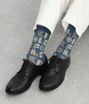 フォークソックス(ブルー-ONESIZE)