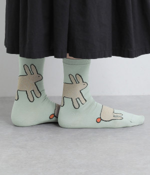 ラビットソックス(ブルーグレー-ONESIZE)