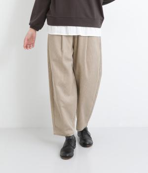 コットンコーデュロイテーパードパンツ