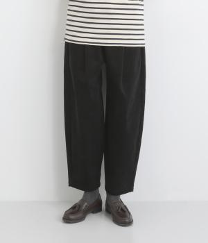 コットンコーデュロイテーパードパンツ(ブラック-F)