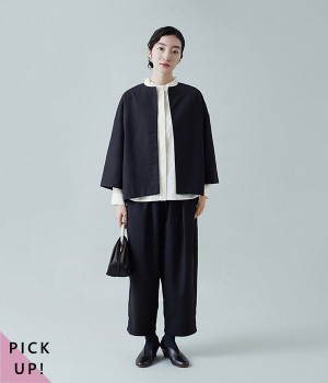 ジャケット+パンツアンサンブル(ブラック-ONESIZE)