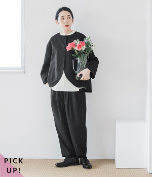 別注｜くるみボタンジャケット＋パンツセット