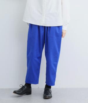 コットンツイルラクチンパンツ(ブルー-F)