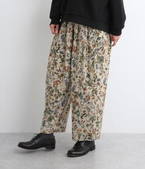 コール天フローラルコーデュロイオーバルパンツ(オフホワイト-F)