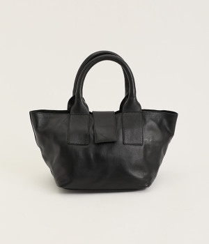 レザートートバッグ(ブラック-ONESIZE)