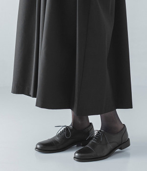 内羽根ストレートチップシューズ(ブラック-36)