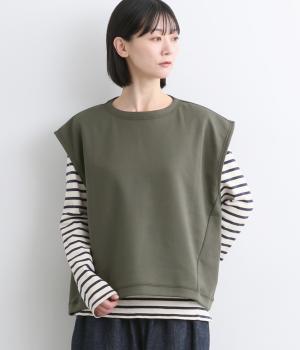 マスタリーコットンダブルエアータックベスト(チャコール-F)