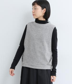 ソフト紡毛天竺カシュクールベスト