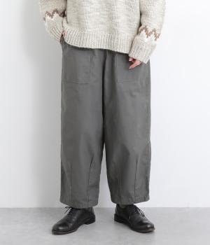 コットンムラ糸バックサテンピーチBioエアフロ―ベイカーイージーパンツ