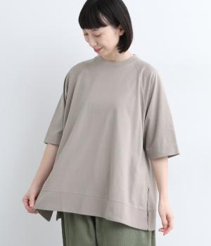 コットン度詰天竺ストレートラグランプルオーバー