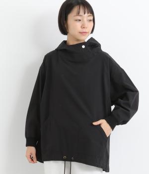 コットンヴィンテージポプリンドロストフードシャツ