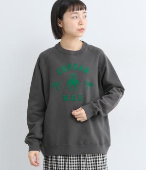 コットン裏毛ラグランプルオーバー