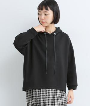 マスタリーコットンダブルエアータックプルオーバーパーカ(ブラック-F)