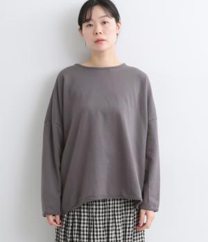 コットンコーマミニ裏毛カットオフプルオーバー