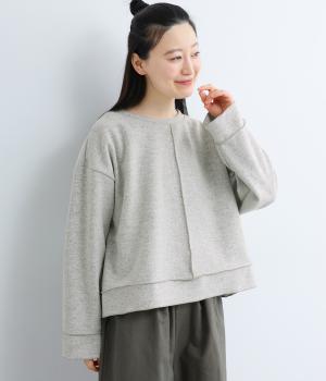 ワンダールパイルスタンドカラーメロープルオーバー