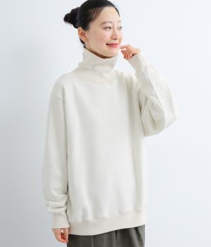 コットン裏毛サイドパネルリブプルオーバー(ミスト-F)