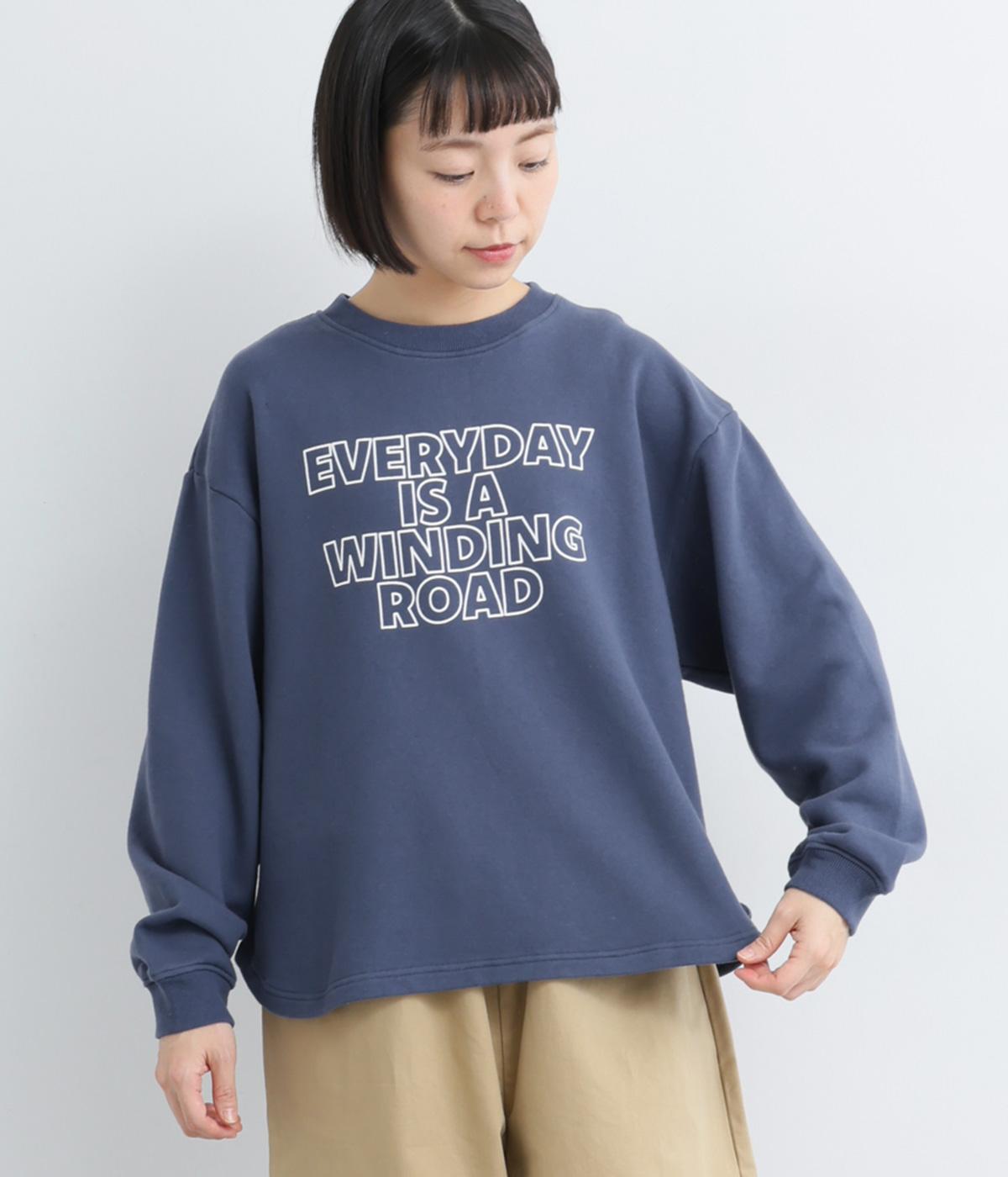 希少☆裏毛 ヘムフリル プルオーバー 完売品 ネイビー コットンユースフル裏毛ヘムラウンドプルオーバー（PACIFIC PARK STORE