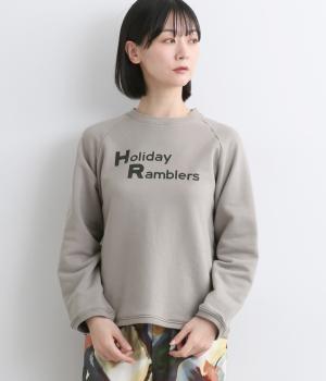 コットンユースフル裏毛ラグランプルオーバー(グレー-F)