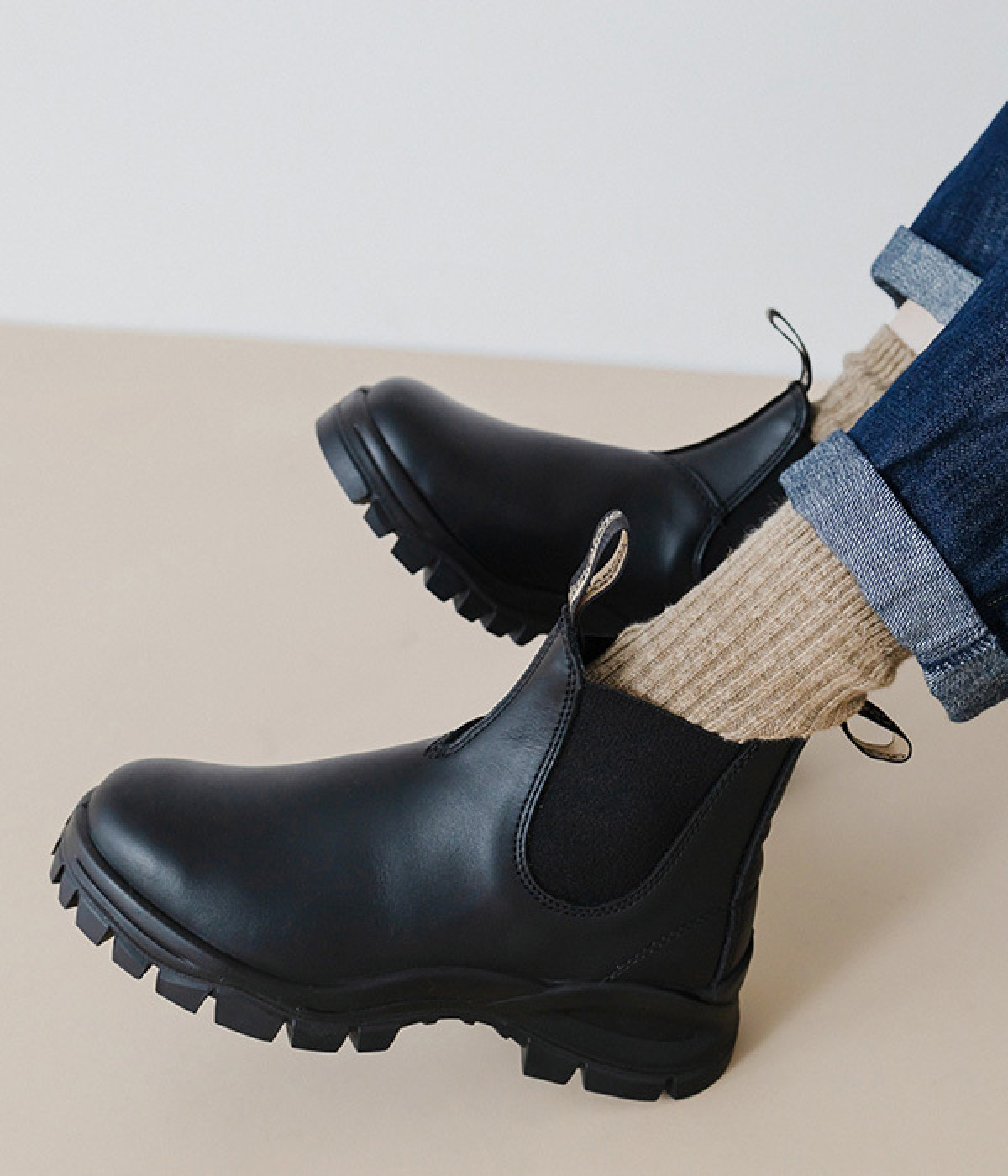 【Blundstone】ラグブーツ/ブラック/4(23.5〜24cm) BLUNDSTONE ブーツ Blundstone / ”LUG BOOT” サイドゴアブーツ