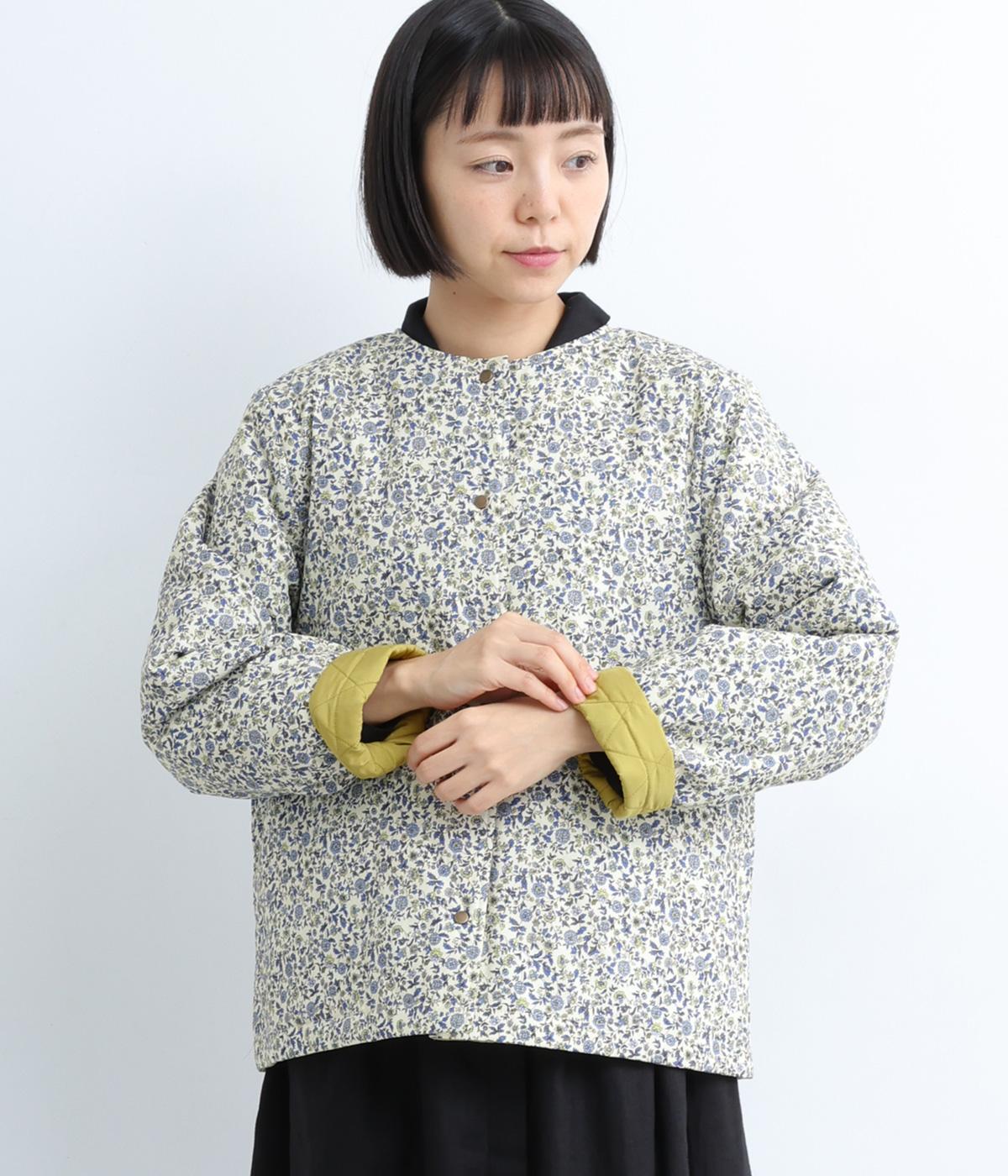 小花プリントリバーシブルキルトジャケット