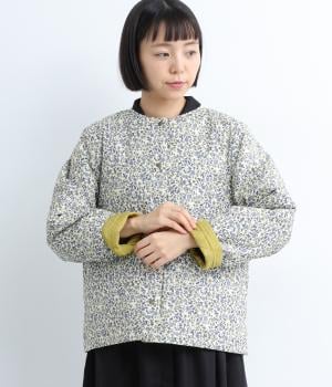 小花プリントリバーシブルキルトジャケット