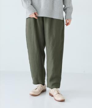 リネンキャンバステーパードパンツ
