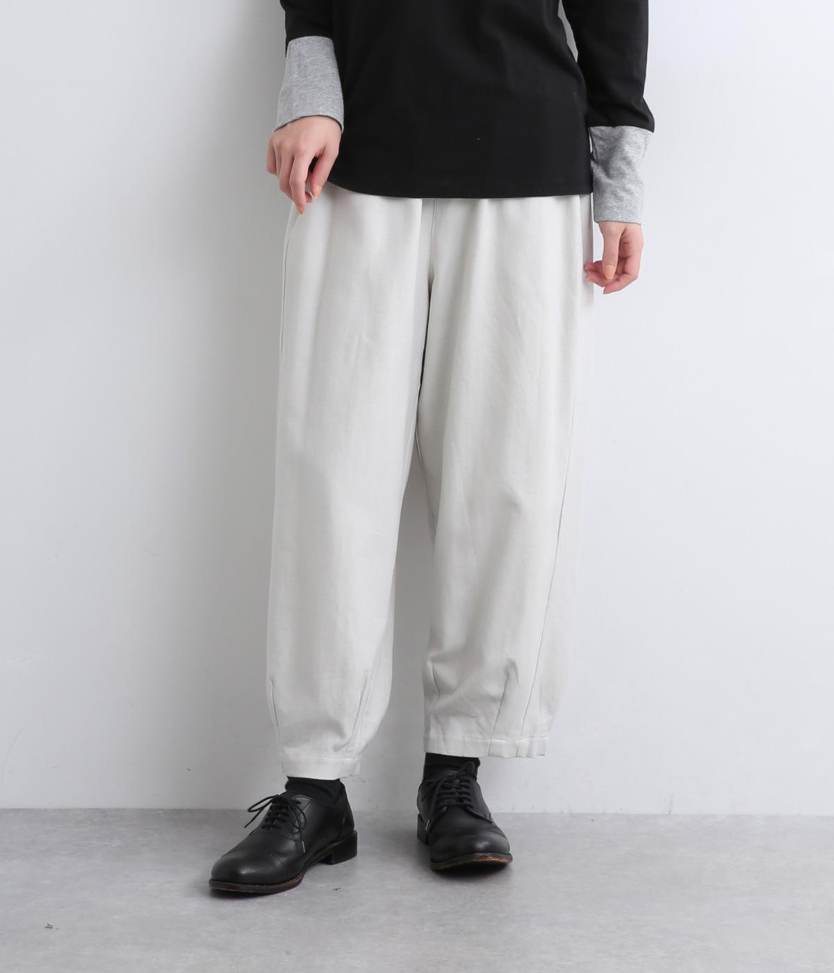 コットン綾織りコクーンパンツ(ライトグレー-F)