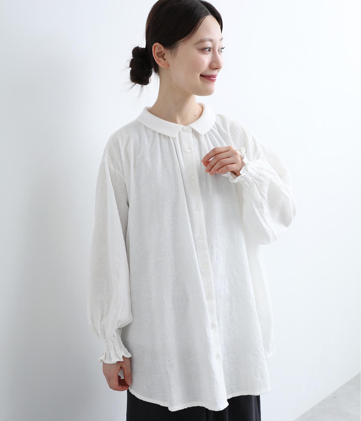 ４５Ｒ　小さな襟のヒッコリー 長袖チュニック 45R 小さな襟のヒッコリー 長袖チュニック