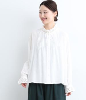 スラブガーゼレーシーブラウス