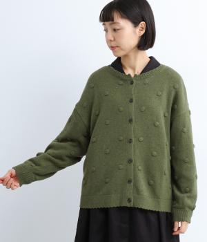 コットンウールニットカーディガン