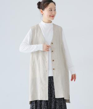 リネンロングベスト