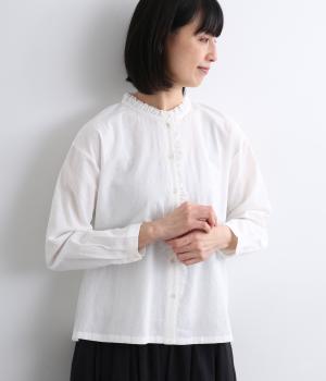 フラワージャカードダブルフリルブラウス