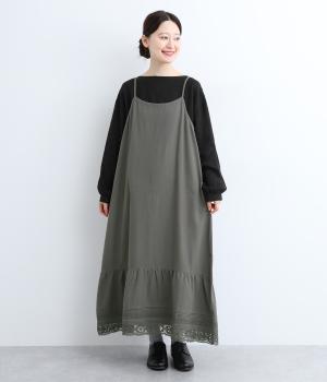 ビエラレーシーキャミワンピース(グレー-ONESIZE)