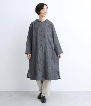 コットンデニムミニセーラーワンピース