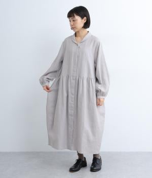 リネン綾織コクーンワンピース