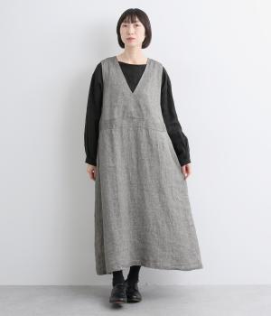 リネン綾ジャンパースカート