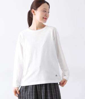 リサイクルコットン天竺ラグランTEE(長袖)(オフホワイト-L)