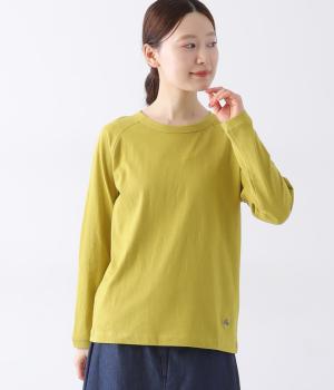 リサイクルコットン天竺ラグランTEE(長袖)(ピスタチオ-L)