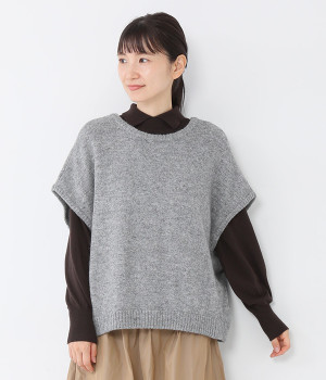 別注｜ラムナイロン切替ワイド２WAYベスト(トップグレー-ONESIZE)